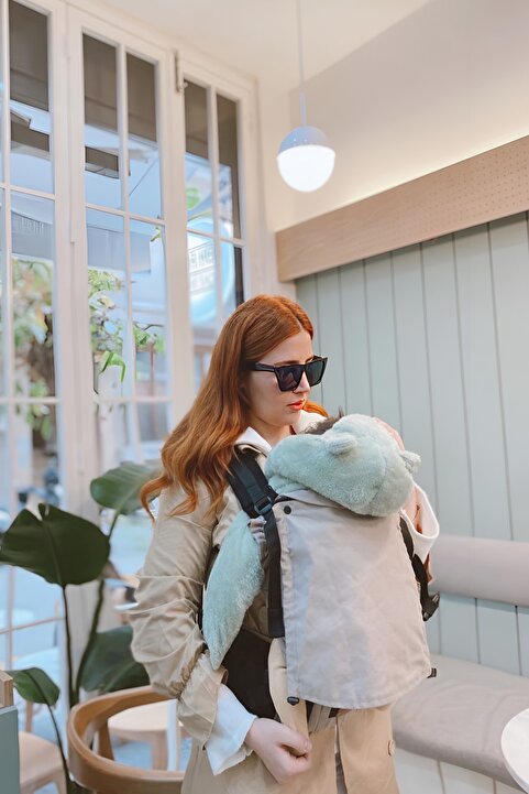 Boroosh Baby Bebekle Büyüyen %100 Pamuklu 0-4 Yaş Bej New Age Ergonomik Bebek Kangurusu