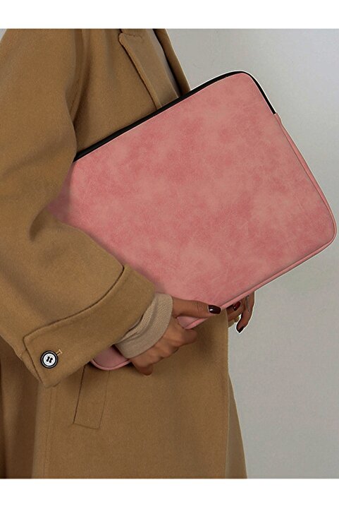 the modawest Pudra Unisex 13-14-15.6 Inç Uyumlu Macbook Kılıf Notebook Laptop Çantası