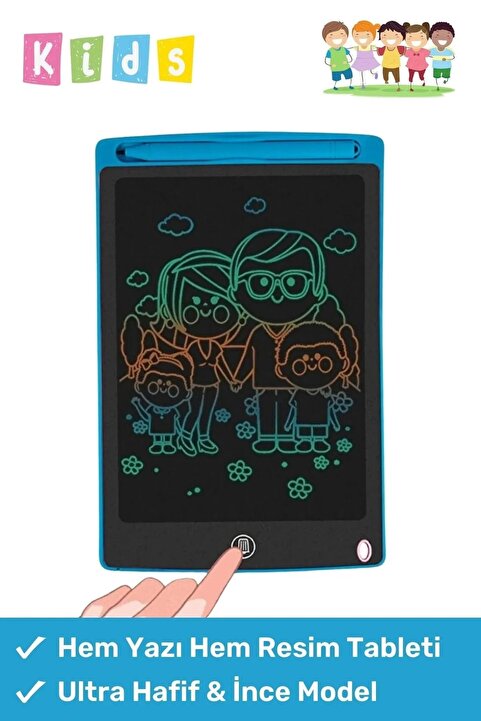 Rosa Sipresso Lcd Ekranlı Kalemli Dijital Çizim Tableti Yazı Tahtası Boyama Resim Için Akıllı Çocuk Tablet 8,5 Inç