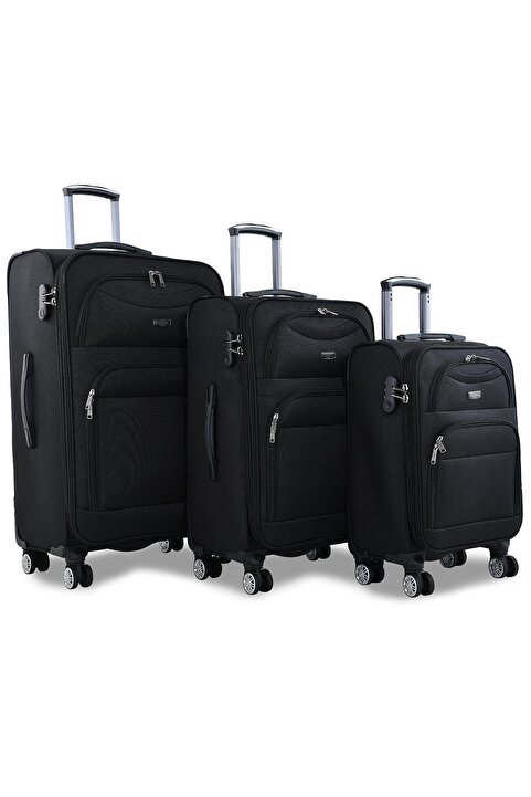 Fossil Siyah Unisex 3'Lü Valiz Seti Fsl010Set