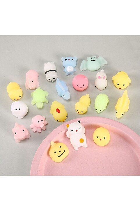Bluoklight 10 Adet Squishy Yumuşsak Stres Çocuk Oyuncağı Eğlenceli Komik Hediye Top Hayvan Sukuşi Oyuncak