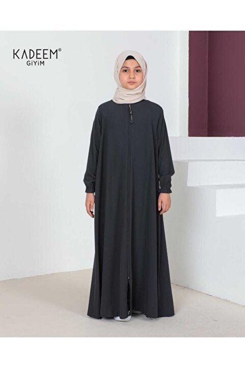 KADEEM Çocuk Petek Krep Füme Mevlana Ferace