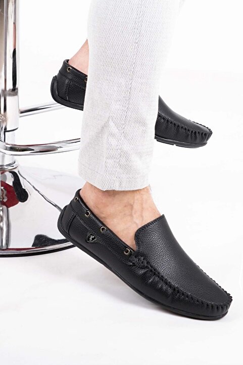 zincirport Erkek Siyah Rog Loafer Ayakkabı
