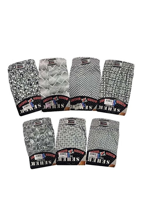 Seher Empirme Erkek 6`lı Desenli Boxer - S-1 0007
