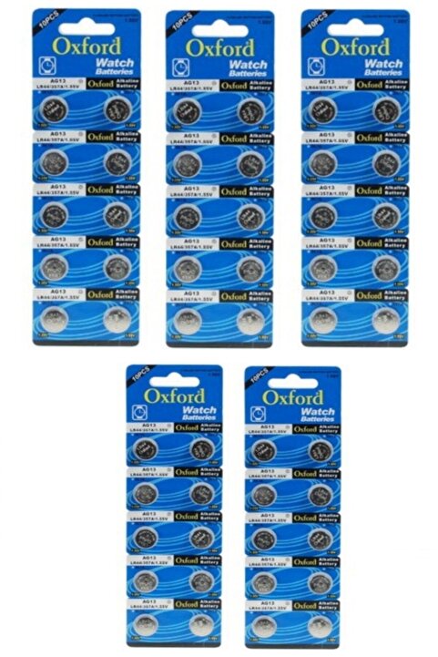 Oxford 50 Adet Ag13 Alkalin Lr44h A76 Sr44 357 Alkalin Düğme Pil