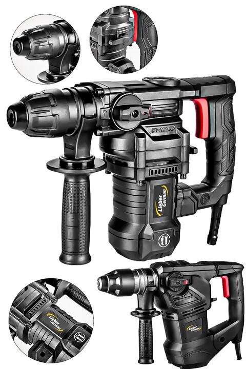 Lieber German Alman 2500 Watt Bakır Sargılı Yanmaz Motor Elektropnömatik Çelik Şanzuman Kırıcı Delici Hilti Matkap