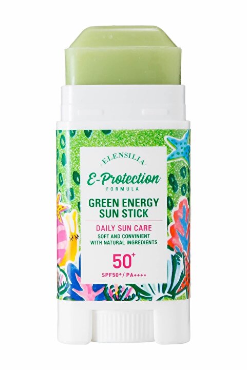 ELENSILIA Makyaj Üzerine Uygulanabilen Stick Güneş Kremi Spf 50+ Pa++++ Green Energy Sun Stick