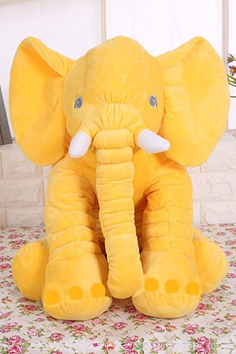 BabyModa Uyku Arkadaşım Peluş Oyuncak Sarı Uyku Fili 65 Cm