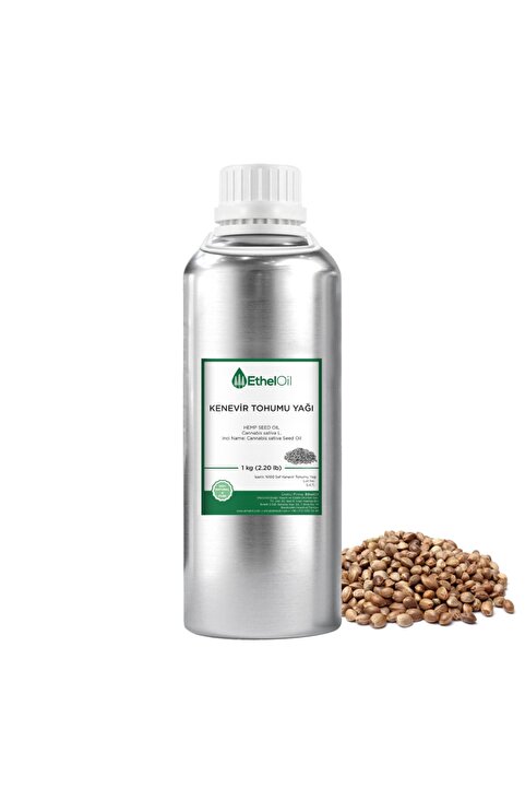 Etheloil Kenevir Tohumu Yağı - - 1 Kg - %100 Saf Ve Doğal Sabit Yağ – Üretici Firma