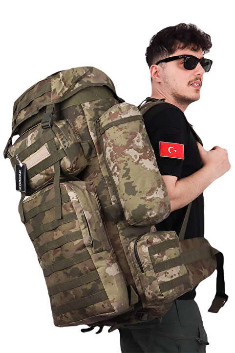 KORDAK 110 Lt Su Geçirmez Cordura Kamuflaj Askeri Çanta - Dağcı Arazi Operasyon Çantası