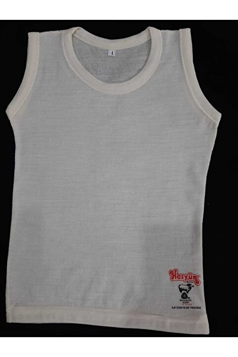 Hasyün Çocuk Ince Termal Yün Atlet Ekru Unisex 520