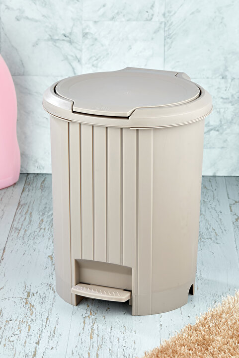 Tuffex Latte Özel Kalite Bas Aç Mekanizmalı Banyo Ve Mutfak Pedallı Çöp Kovası - Latte