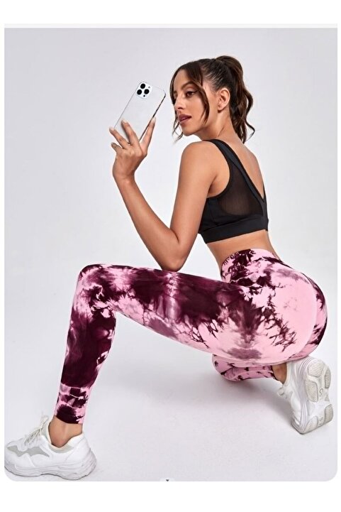 pearpio Kadın Yüksek Bel Yoga Pilates Spor Tayt