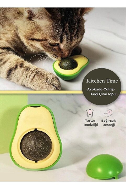 Genel Markalar Sevimli Yapışkanlı Kedi Çimi Avokado Catnip | Avokado Kedi Çimi Topu Avokado Kedi Nanesi Oyuncağı