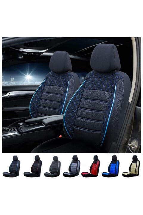 SMRAUTOACCESSORY Siyah Mavi Ford B Max Oto Koltuk Kılıfı Gof