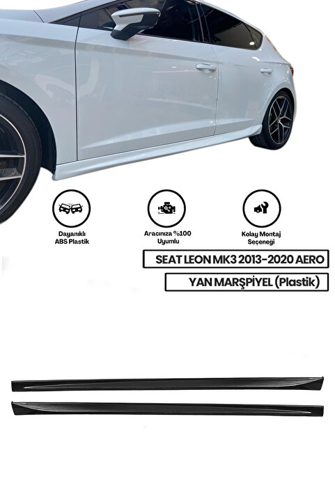 Genel Markalar Seat Leon Mk3 2013-2020 Aero Marşpiyel (ÇİFT) (PLASTİK)
