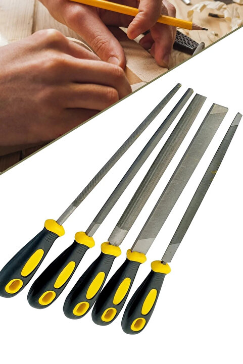 MOONSHOP Büyük Boy 5'Li Eğeleme Seti 32Cm Takım Seti...