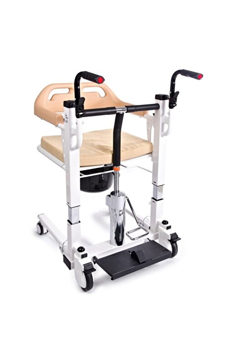 Comfort Plus Dm-160 Hasta taşıma sandalyesi Hidrolikli Tuvaletli Tekerlekli Sandalye (manuel) Ayak Pedallı KATLANIR Hasta BANYO TUVALET TAŞIMA ARABASI