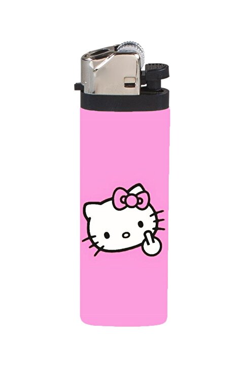 Genel Markalar Çakmak Hello Kitty Orta Parmak Full Kaplamalı Gazlı Çakmak