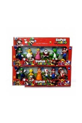Süper Mario 12 Li Figür Seti - Süper Mario Oyuncak Karakterleri mario12