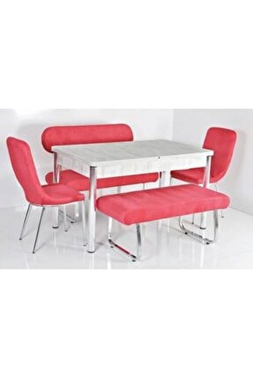 kaktus avm 6 kisilik masa sandalye takimi acilir mutfak masasi bankli mutfak masasi bank takimi masa takimi fiyati yorumlari trendyol