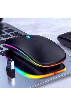 Kablosuz Fare Wireless Mouse 4 Tuşlu Renk Sessiz Şarj Edilebilir Dpı Kontrol