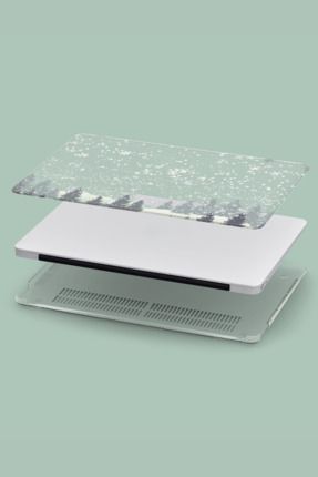 Uyumlu Macbook Air (M2) Kılıf 13.6 inç A2681 Mirmac24 Şeffaf PVC Koruyucu Kapak Kış Manzarası