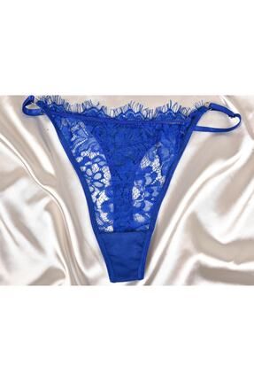Veille Women's Underwire Saks Blue Lace Bra Set - Trendyol