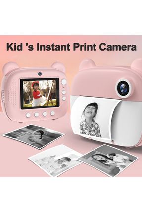 Print Camera Çocuk Fotoğraf Makinesi Dijital HD Video Kamera Anlık Termal Resim Kağıt Baskılı Yazıcı