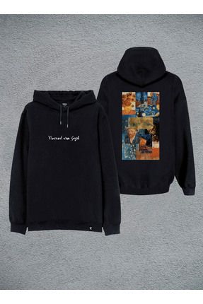 Darkia Vincent van Gogh Ozel Tasar m Bask l Unisex Kap onlu Cift Tarafl Sweatshirt Hoodie