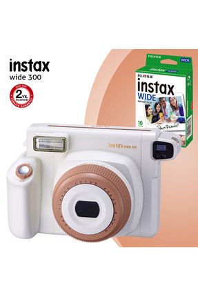 Instax Wide 300 Toffe Beyaz Fotoğraf Makinesi Ve 10'lu Film