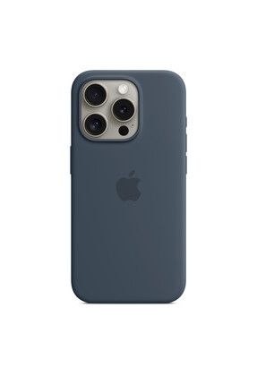 iPhone 15 Pro için MagSafe özellikli Silikon Kılıf - Fırtına Mavisi