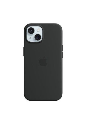 iPhone 15 için MagSafe özellikli Silikon Kılıf - Siyah