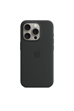 iPhone 15 Pro için MagSafe özellikli Silikon Kılıf - Siyah