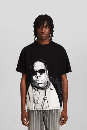 Bershka The Notorious B.I.G. bask l k sa kollu t shirt Fiyat