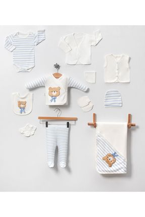 Kutulu Erkek - Yenidoğan Bebek Kıyafetleri Ayıcıklı 11'li Hastane Çıkışı Setleri Süzene Nakışlı