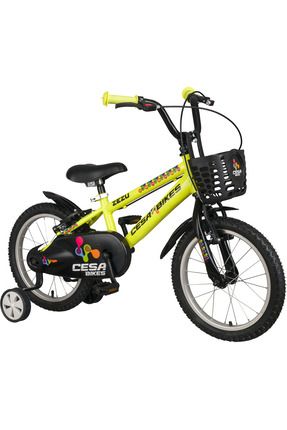 Cesa Bike Zezu 16 Jant Bisiklet 4-7 Yaş Çocuk Bisikleti Neon Sarı