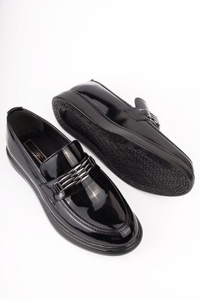 Erkek Klasik Ayakkabı Siyah Rugan