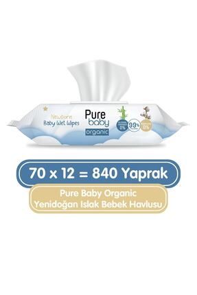 Organic Yenidoğan Islak Havlu 12x70 (840 Yaprak)