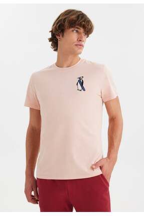 WESTMARK LONDON Lila Bask l Bisiklet Yaka Pamuklu Erkek T Shirt
