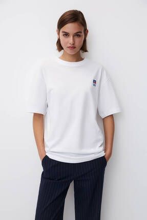 Pull Bear Russell Athletic x P B k sa kollu t shirt Fiyat