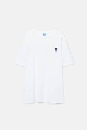 Pull Bear Russell Athletic x P B k sa kollu t shirt Fiyat