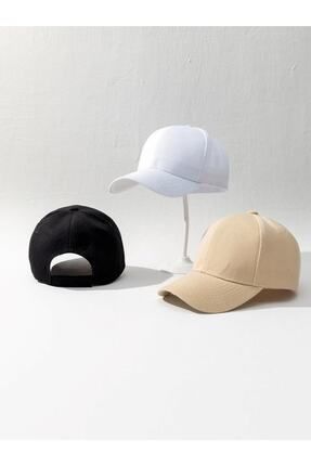 Spor Şapka Unisex 3 Adet Arkası Cırtlı Ayarlanabilir