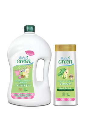2 Li Set Organik Aloe Veralı Bebek Çamaşır Temizleyici 40 Yıkama -bebek Şampuanı 400 ml