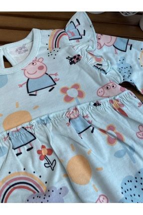 Baby BabyAden peppa pig desenli uzun kollu k z ocuk bebek elbise