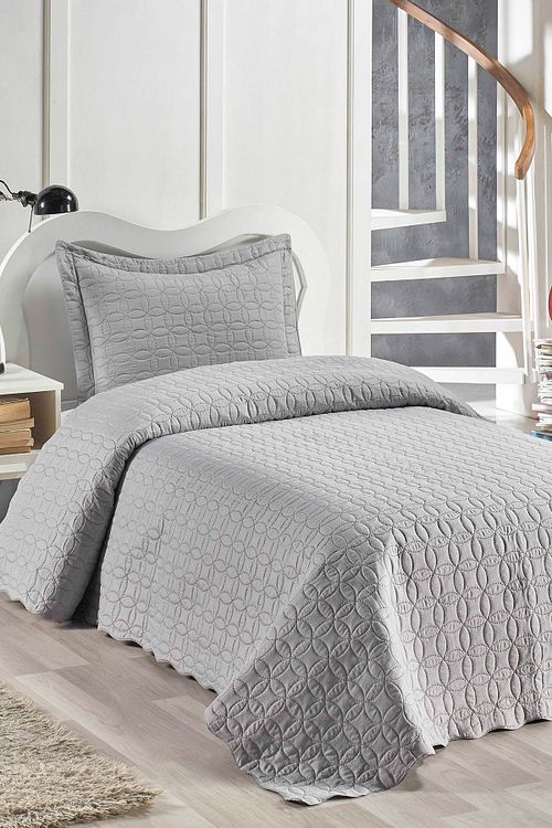 Ortum Daisy Gri Tek Kisilik Microfiber Kapitone Yatak Ortusu Fiyati Yorumlari Trendyol