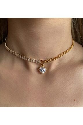 Okkostore Kad n Gold Etha Love Choker Kolye