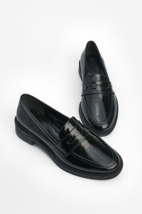 Kadın Loafer Günlük Ayakkabı Celas Siyah Rugan