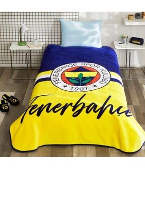Lisanslı Tek Kişilik Fenerbahçe Sarı Lacivert Battaniye
