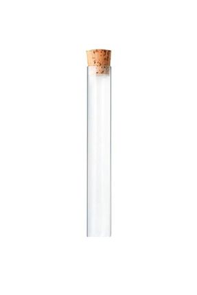 Mantar Tıpalı Dibi Düz Cam Şişe Deney Tüpü Şişe Boyu 7.5cm Şişe Ağzı 1cm 100 Adet
